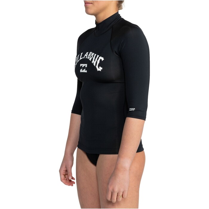 2024 Billabong Womens Tropic Surf Short Sleeve Rash Vest EBJWR03019 - Black